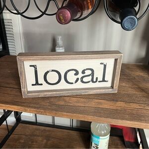 “Local” Wooden Bar or Small Business Crafter’s Sign